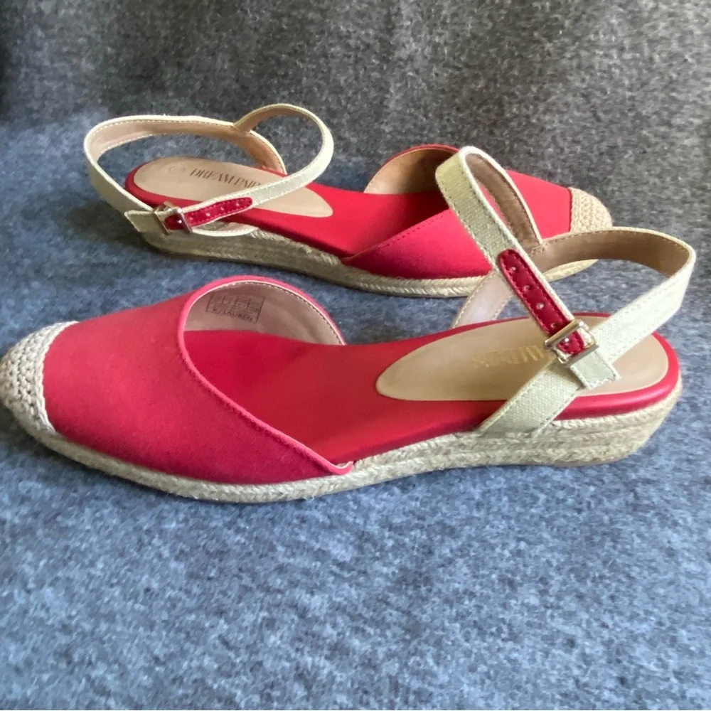 Dream Paris Espadrille Shoes Women’s Size 10 Wedge‎ Closed Toe Ankle Strap